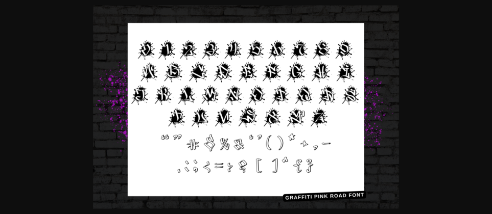 Graffiti Pink Road Font Poster 4
