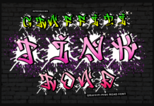 Graffiti Pink Road Font Poster 1