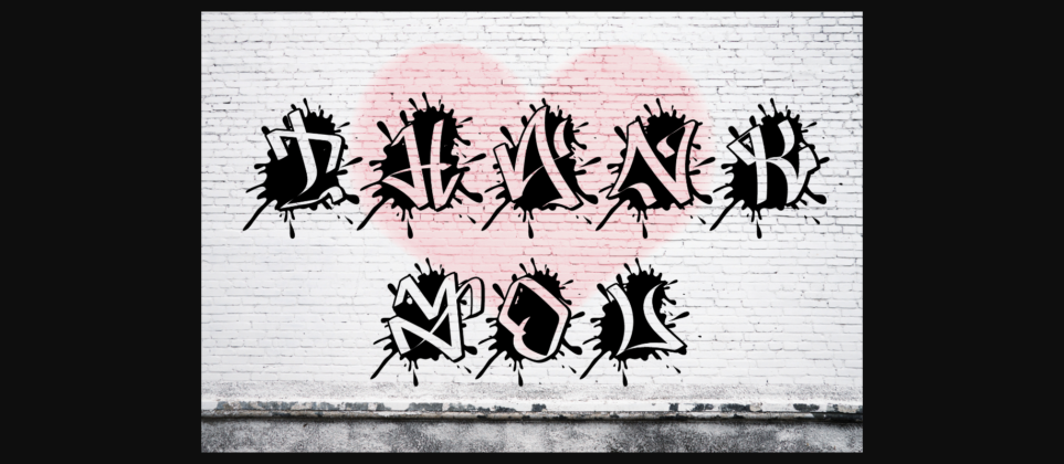 Graffiti Pink Road Font Poster 6