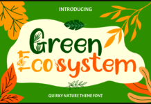 Green Ecosystem Font Poster 1