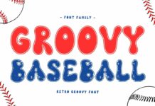 Groovy Baseball Font Poster 1