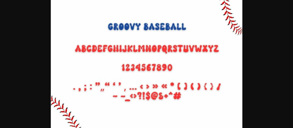 Groovy Baseball Font Poster 10