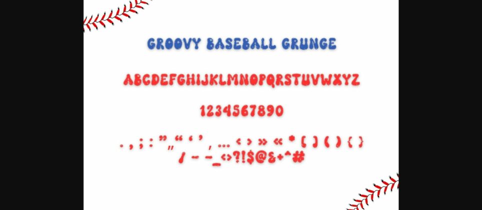 Groovy Baseball Font Poster 11