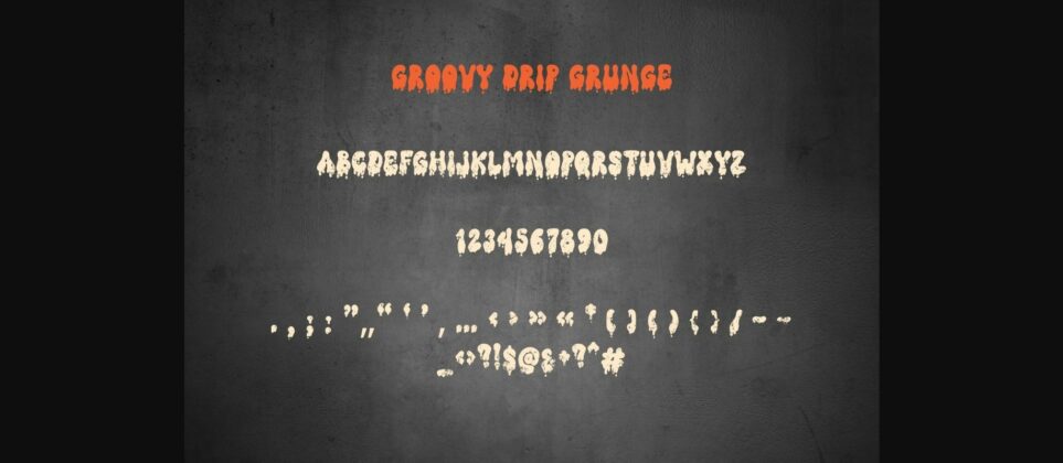 Groovy Drip Font Poster 8