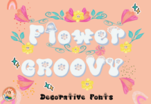 Groovy Flower Font Poster 1
