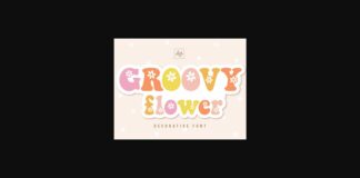 Groovy Flower Font Poster 1