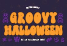 Groovy Halloween Font Poster 1