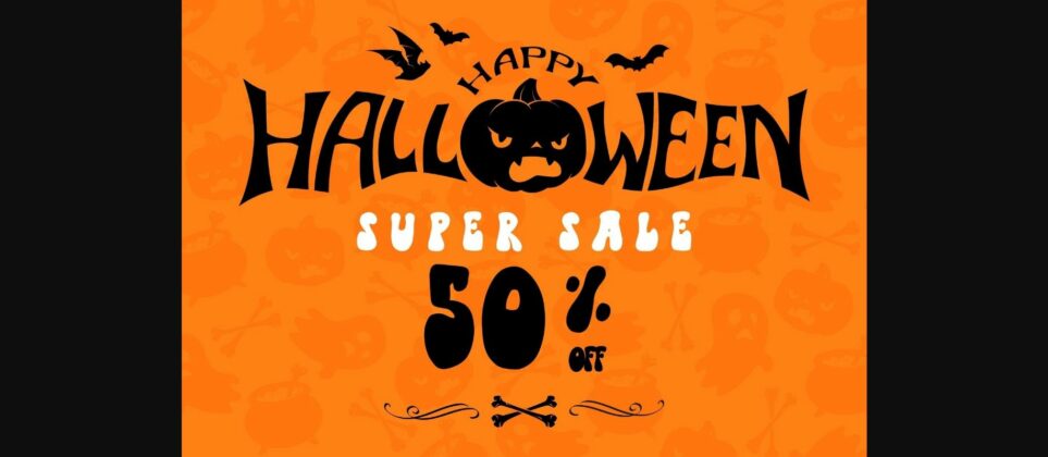 Groovy Halloween Font Poster 5