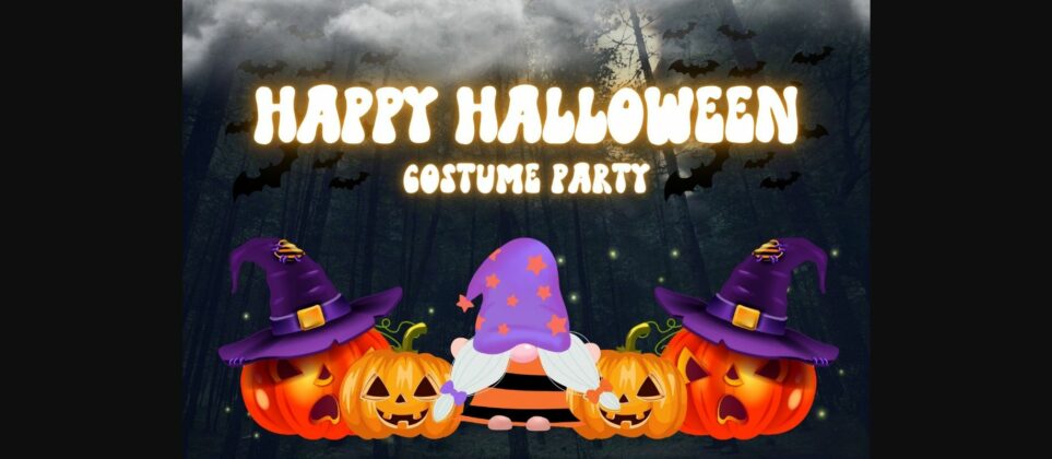 Groovy Halloween Font Poster 6