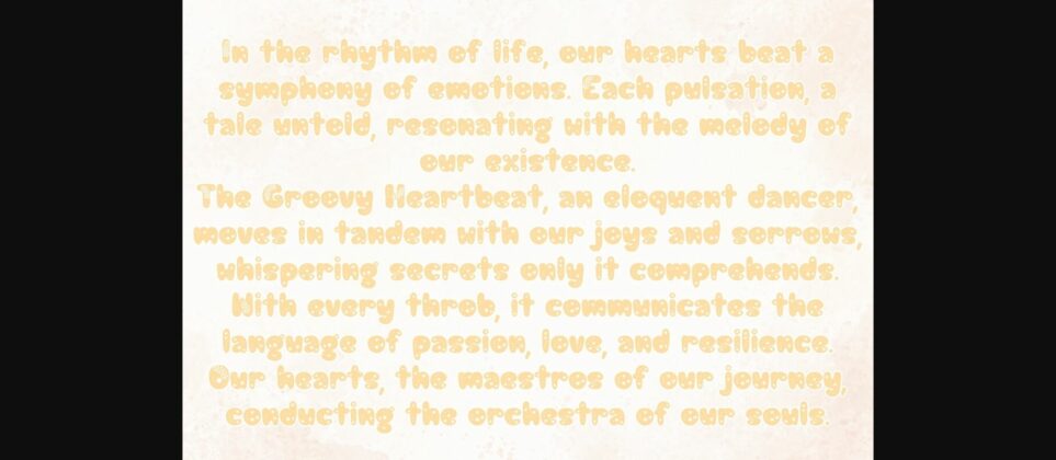 Groovy Heartbeat Font Poster 4