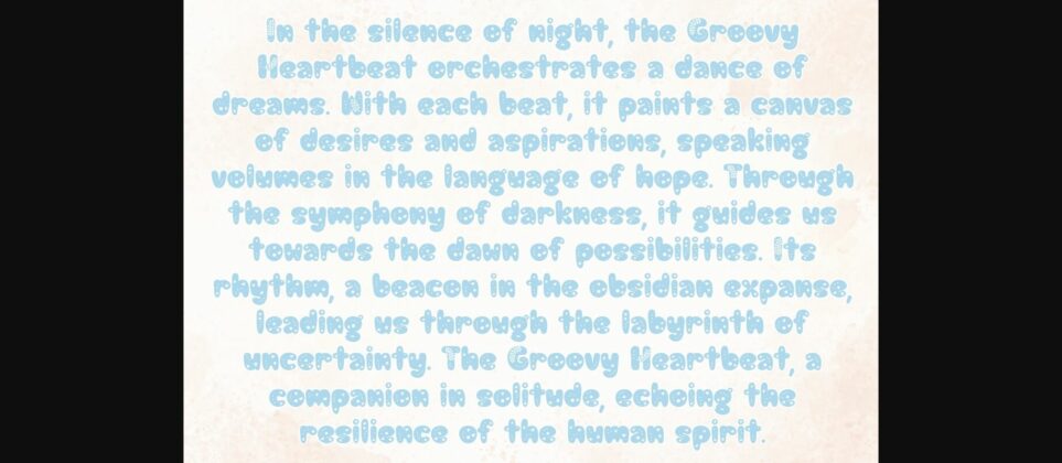 Groovy Heartbeat Font Poster 5