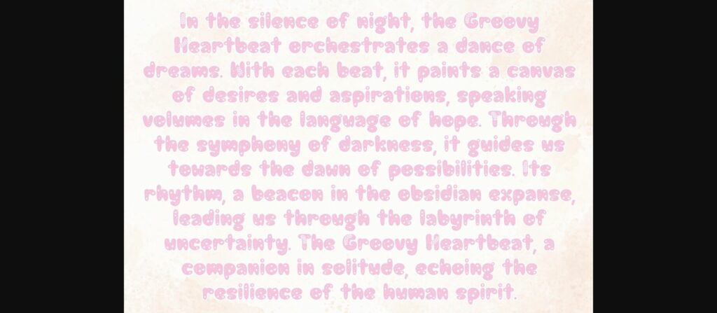 Groovy Heartbeat Font Poster 6