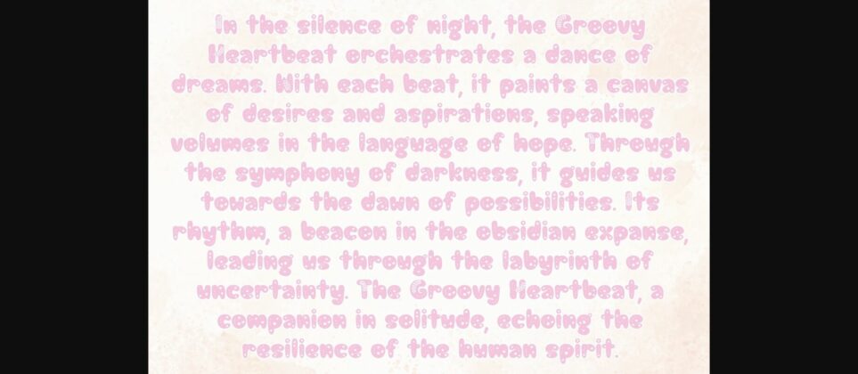 Groovy Heartbeat Font Poster 6