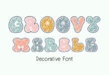 Groovy Marble Font Poster 1