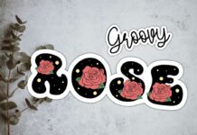 Groovy Rose Font Poster 1