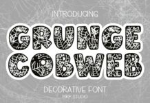 Grunge Cobweb Font Poster 1