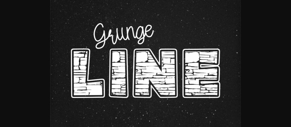 Grunge Line Font Poster 3
