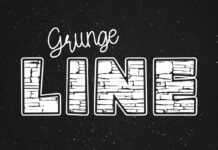 Grunge Line Font Poster 1