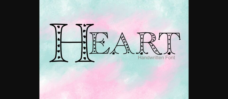 Heart Font Poster 3