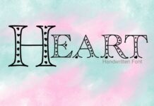 Heart Font Poster 1