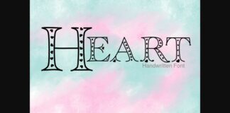 Heart Font Poster 1