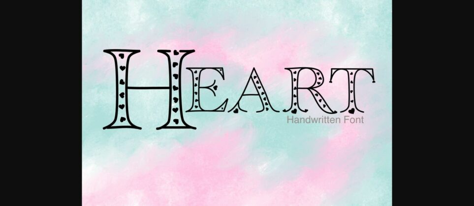 Heart Font Poster 1