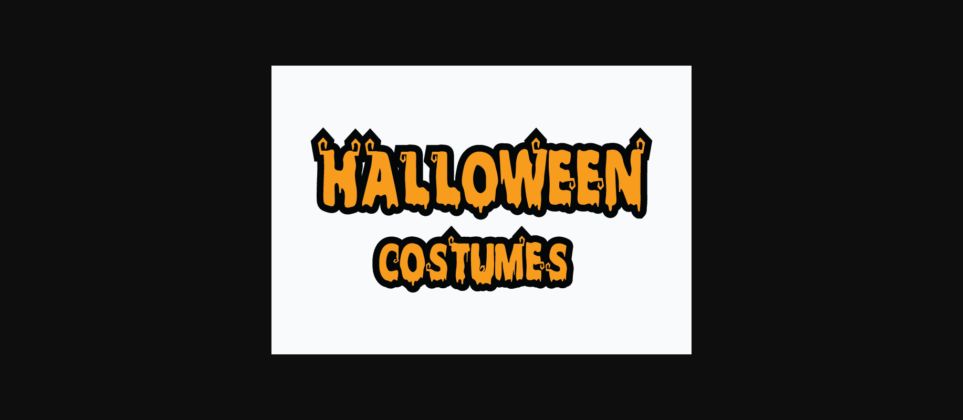 Halloween Costumes Font Poster 3