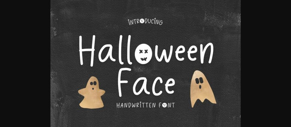 Halloween Face Font Poster 3