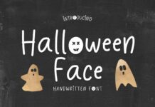 Halloween Face Font Poster 1