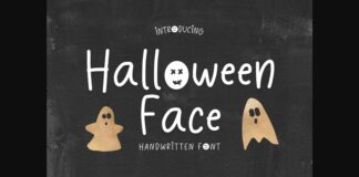 Halloween Face Font Poster 1