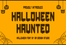 Halloween Haunted Font Poster 1