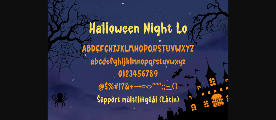 Halloween Night Lo Font Poster 4