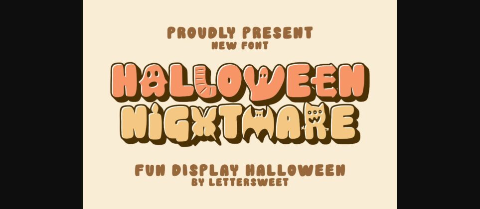 Halloween Nightmare Font Poster 3