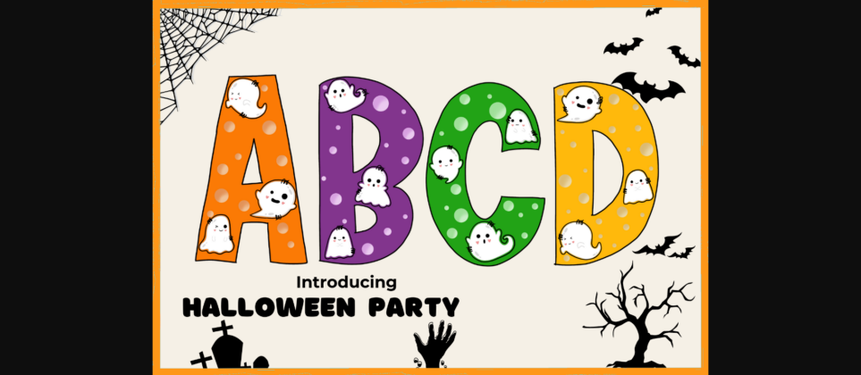Halloween Party Font Poster 3
