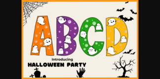 Halloween Party Font Poster 1