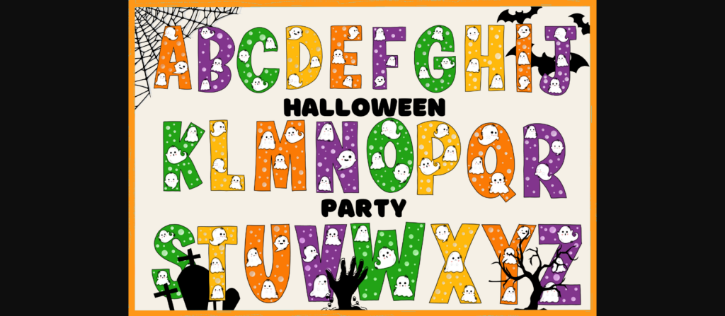 Halloween Party Font Poster 4