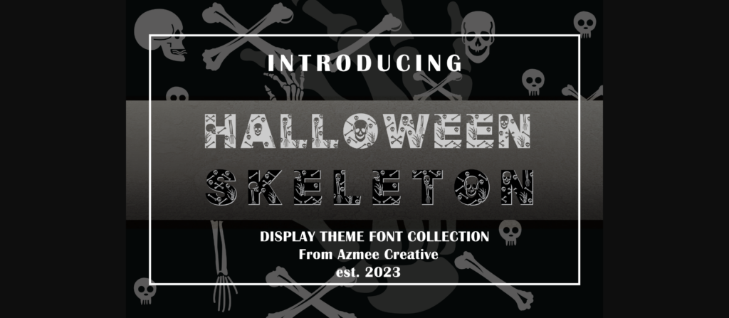 Halloween Skeleton Font Poster 3