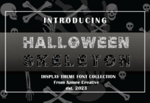 Halloween Skeleton Font Poster 1