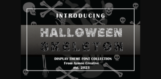 Halloween Skeleton Font Poster 1