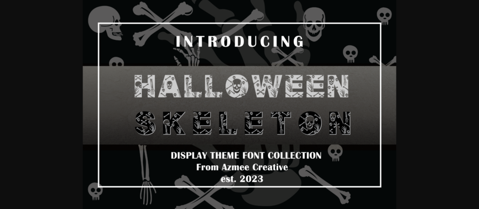 Halloween Skeleton Font Poster 1