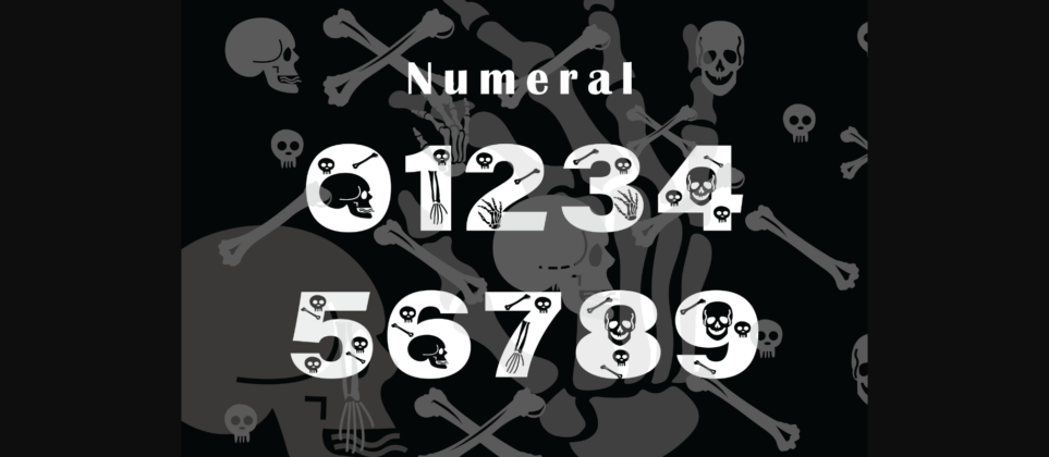 Halloween Skeleton Font Poster 6