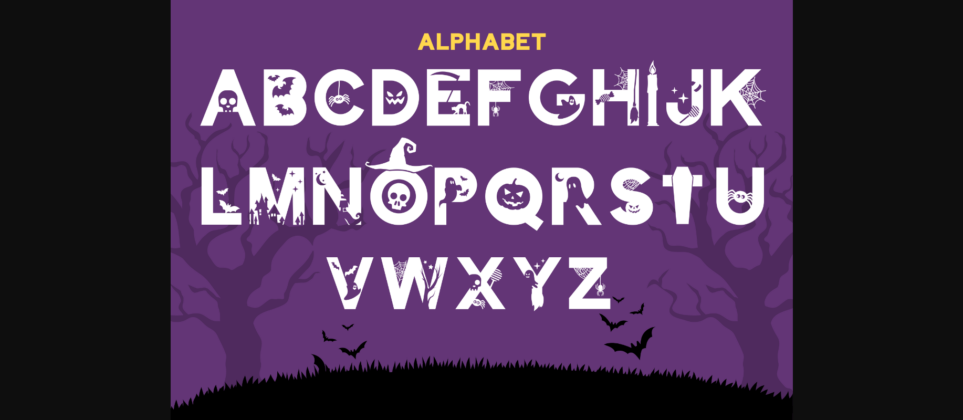 Halloween Witch Font Poster 4