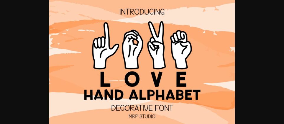 Hand Alphabet Font Poster 3