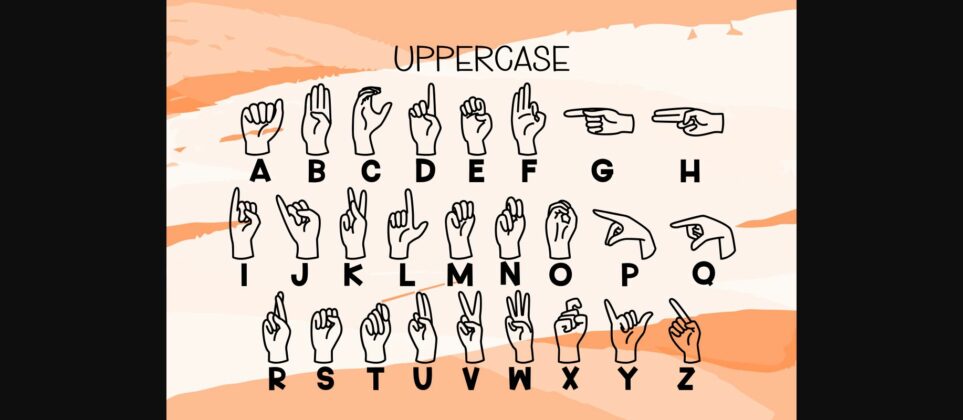 Hand Alphabet Font Poster 6