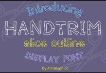 Handtrim Outline Font Poster 1