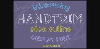 Handtrim Outline Font Poster 1