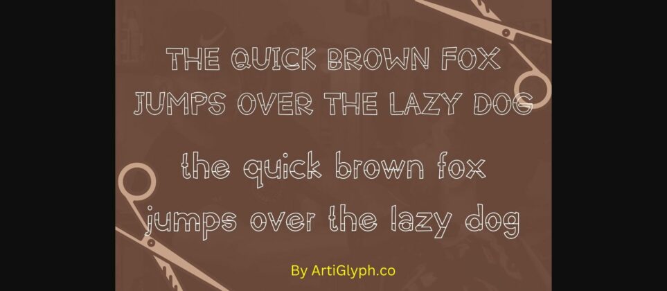 Handtrim Outline Font Poster 7