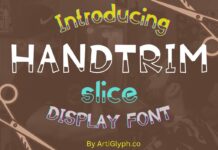 Handtrim Slice Font Poster 1