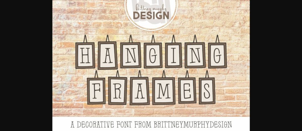 Hanging Frames Font Poster 3