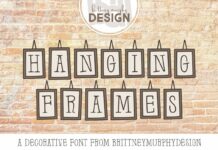 Hanging Frames Font Poster 1